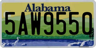 AL license plate 5AW9550