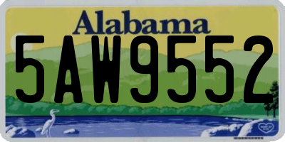 AL license plate 5AW9552