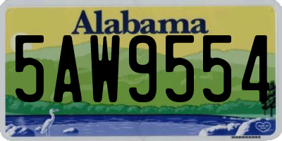 AL license plate 5AW9554
