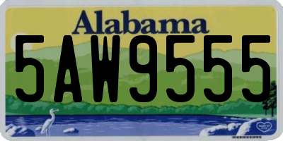 AL license plate 5AW9555