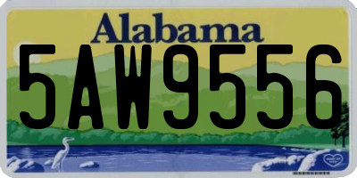 AL license plate 5AW9556