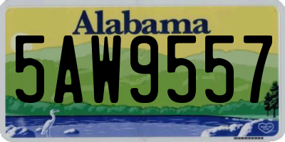AL license plate 5AW9557