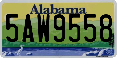 AL license plate 5AW9558