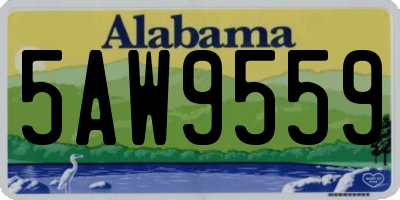 AL license plate 5AW9559