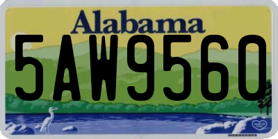 AL license plate 5AW9560