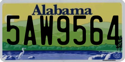 AL license plate 5AW9564