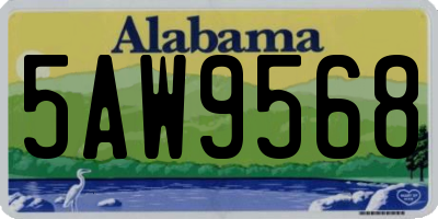 AL license plate 5AW9568