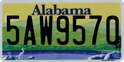 AL license plate 5AW9570