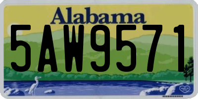 AL license plate 5AW9571