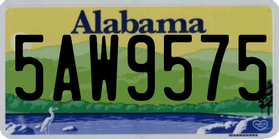 AL license plate 5AW9575