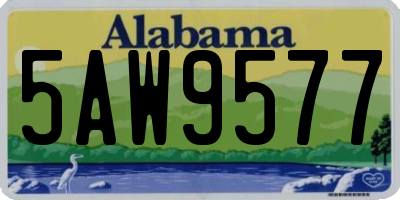 AL license plate 5AW9577
