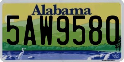 AL license plate 5AW9580