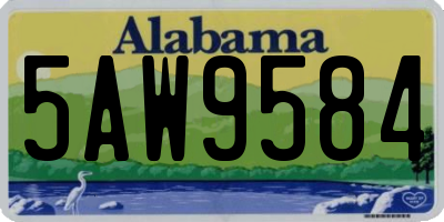 AL license plate 5AW9584