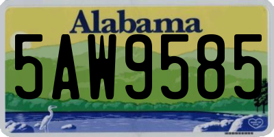 AL license plate 5AW9585