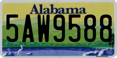 AL license plate 5AW9588