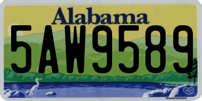 AL license plate 5AW9589