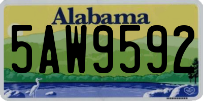 AL license plate 5AW9592