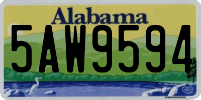 AL license plate 5AW9594