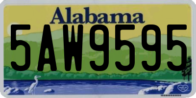 AL license plate 5AW9595
