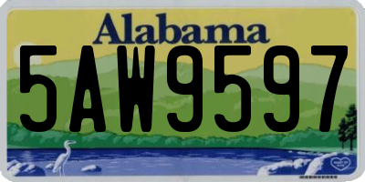 AL license plate 5AW9597