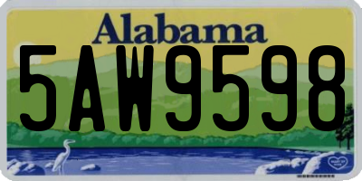 AL license plate 5AW9598