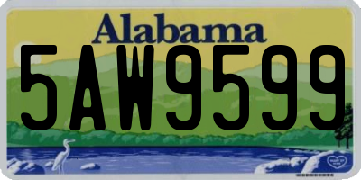 AL license plate 5AW9599