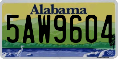 AL license plate 5AW9604