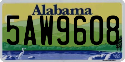AL license plate 5AW9608