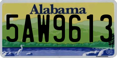 AL license plate 5AW9613