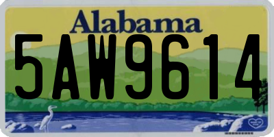 AL license plate 5AW9614