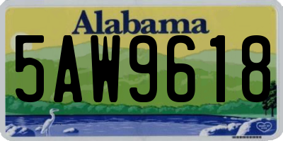 AL license plate 5AW9618
