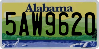 AL license plate 5AW9620