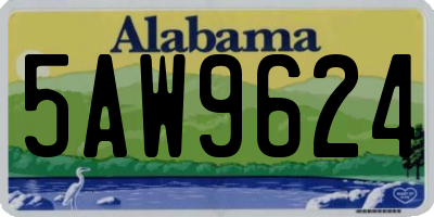 AL license plate 5AW9624