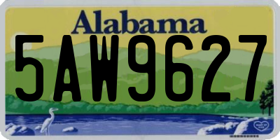 AL license plate 5AW9627