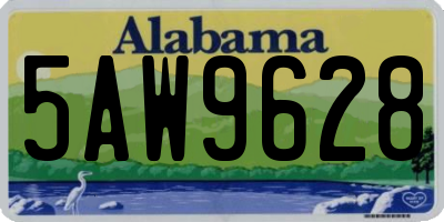 AL license plate 5AW9628