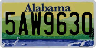 AL license plate 5AW9630