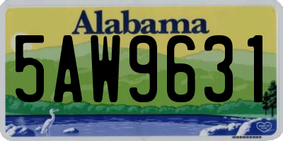 AL license plate 5AW9631