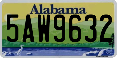 AL license plate 5AW9632