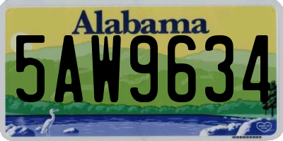 AL license plate 5AW9634