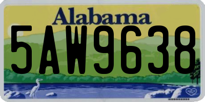 AL license plate 5AW9638