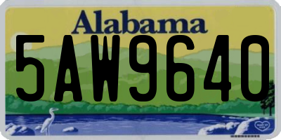 AL license plate 5AW9640