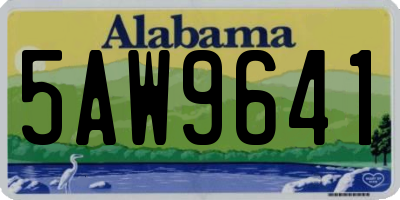 AL license plate 5AW9641