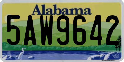 AL license plate 5AW9642