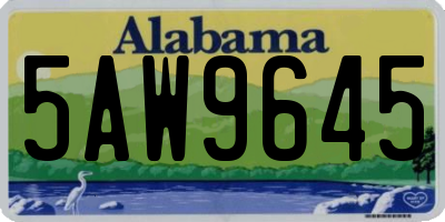 AL license plate 5AW9645