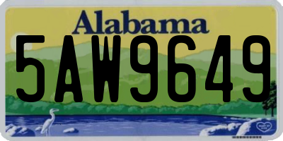 AL license plate 5AW9649