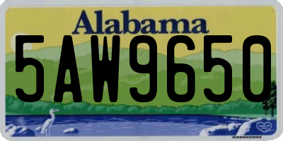 AL license plate 5AW9650