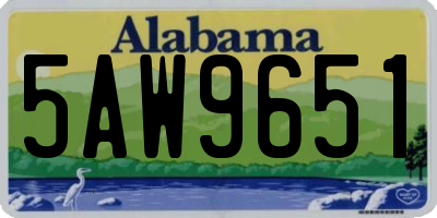 AL license plate 5AW9651