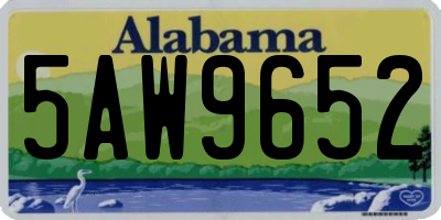 AL license plate 5AW9652
