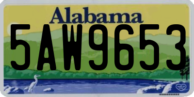 AL license plate 5AW9653