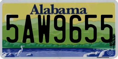 AL license plate 5AW9655